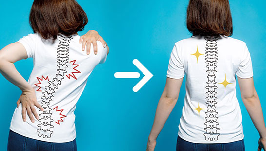 Woman with good posture after chiropractic treatment from San Francisco chiropractor
